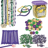 Bulk 1337 Pc. Mardi Gras Candy & Jewelry Handout Kit