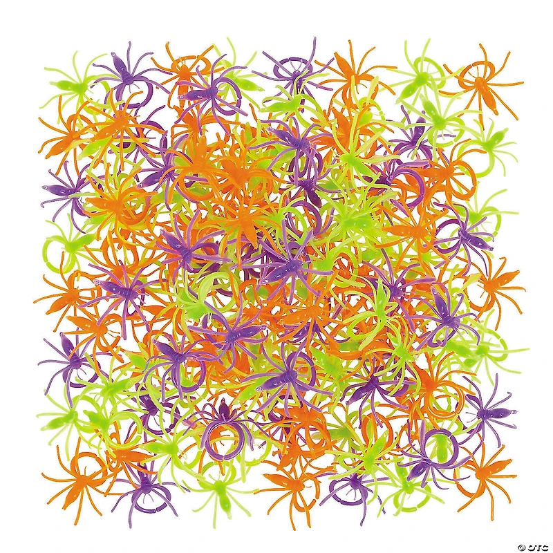 Bulk 144 Pc. Colorful Halloween Spider Rings