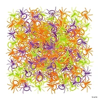 Bulk 144 Pc. Colorful Halloween Spider Rings