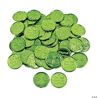 Bulk 144 Pc. Four-Leaf Clover Good Luck Plastic Coins