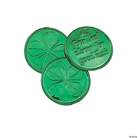 Bulk 144 Pc. Four-Leaf Clover Good Luck Plastic Coins