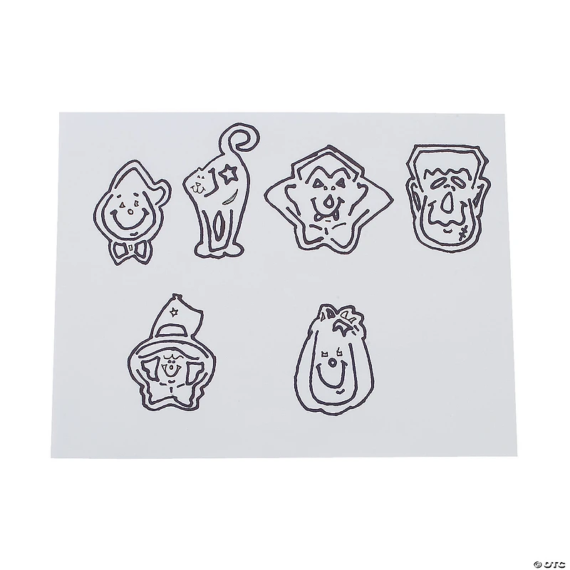 Bulk 144 Pc. Halloween Character Stencil Bookmarks