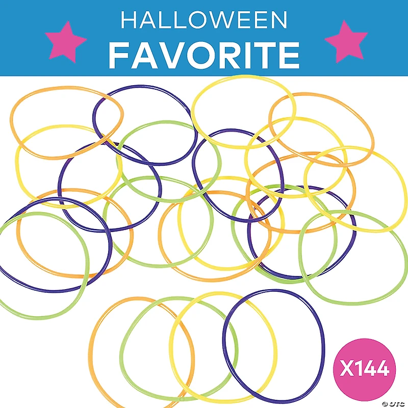 Bulk 144 Pc. Halloween Colors Jelly Bracelets