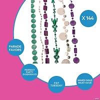 Bulk 144 Pc. Mardi Gras Bead Necklace Assortment
