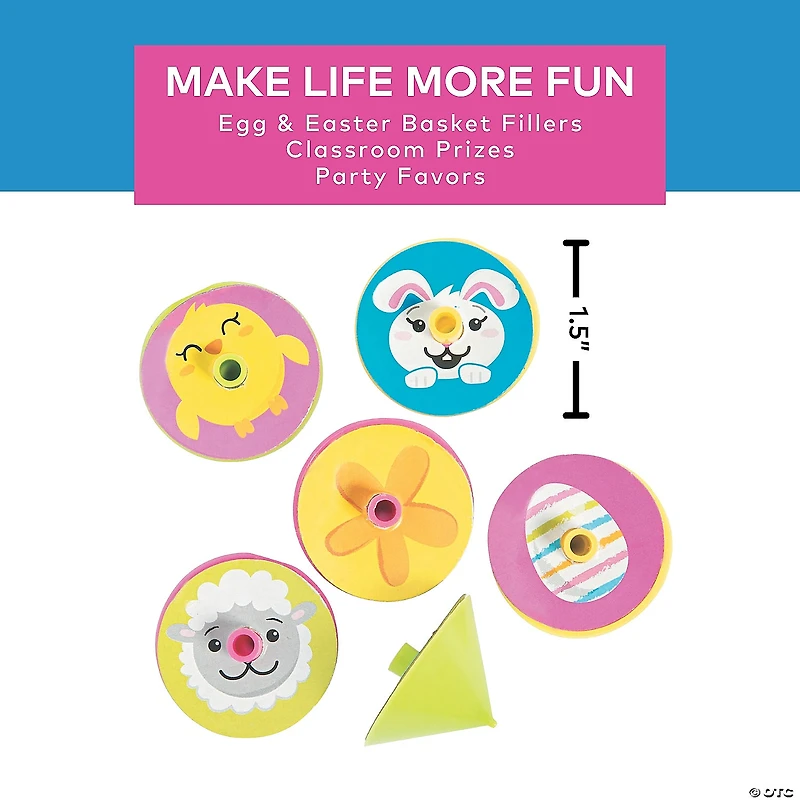 Bulk 144 Pc. Mini Easter Spin Tops