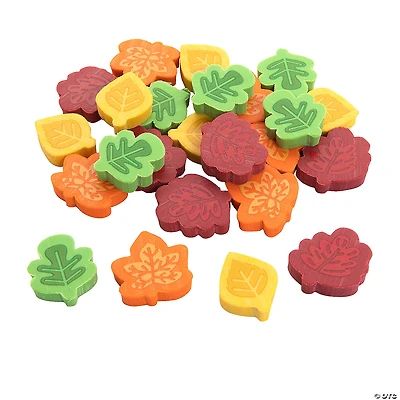 Bulk 144 Pc. Mini Fall Leaf Eraser Assortment