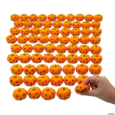 Bulk 144 Pc. Mini Squeeze Jack-O’-Lantern Stress Toys