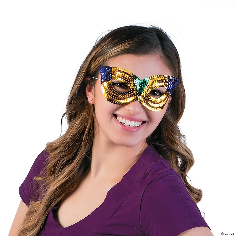 Bulk 144 Pc. Sequin Mardi Gras Masks
