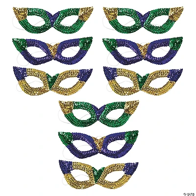 Bulk 144 Pc. Sequin Mardi Gras Masks