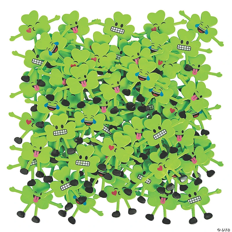 Bulk 144 Pc. St. Patrick’s Day Emoji Shamrock Bendables