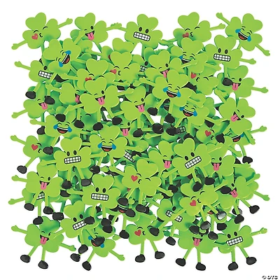 Bulk 144 Pc. St. Patrick’s Day Emoji Shamrock Bendables