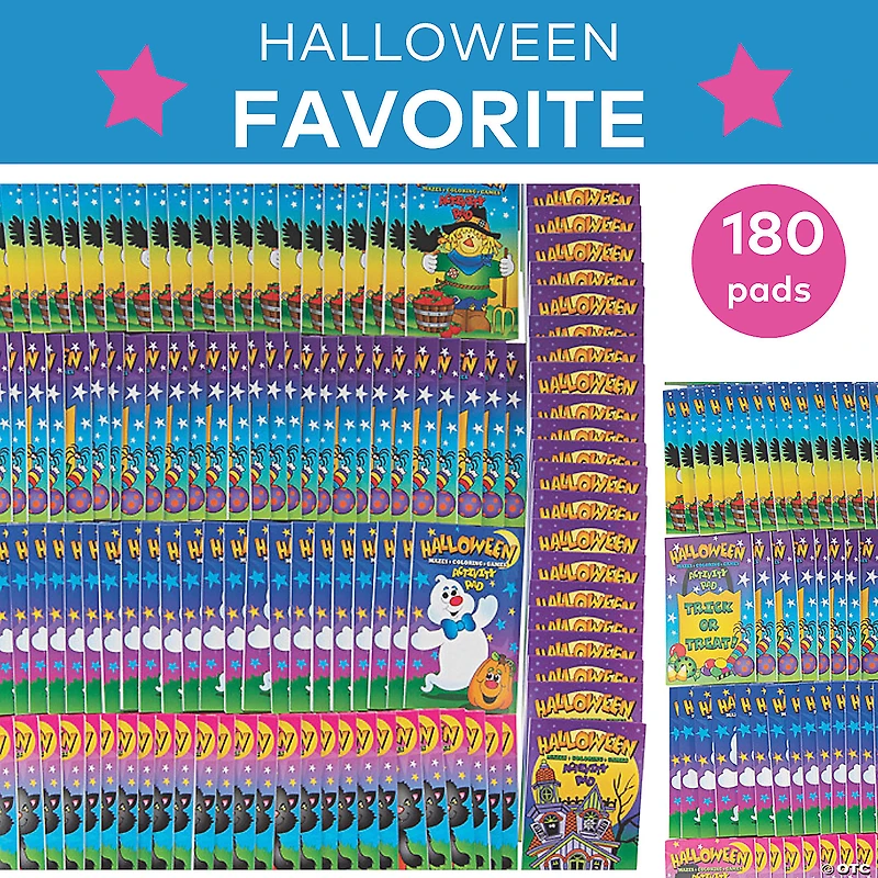 Bulk 180 Pc. Halloween Activity Pads
