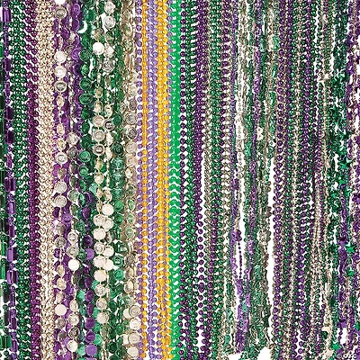 Bulk 250 Pc. Mardi Gras Bead Necklace Assortment