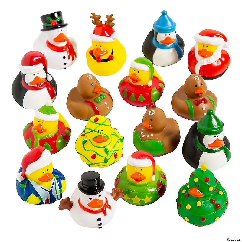 Bulk 48 Pc. Christmas Rubber Ducks Assortment