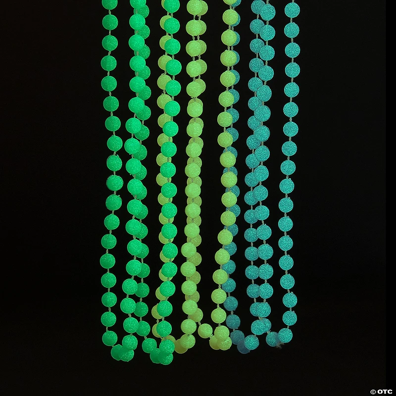 Bulk 48 Pc. Glow-in-the-Dark Mardi Gras Bead Necklaces