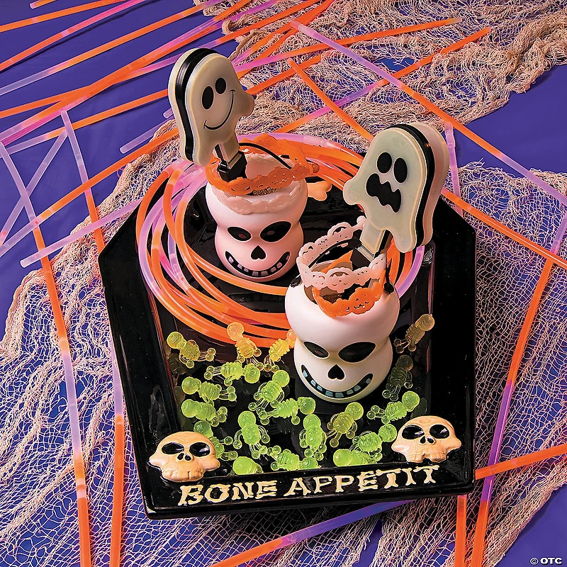Bulk 48 Pc. Glow-in-the-Dark Mini Sticky Tumbling Skeletons