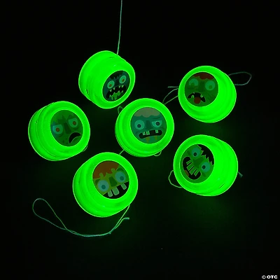 Bulk 48 Pc. Glow-in-the-Dark Mini Zombie YoYos