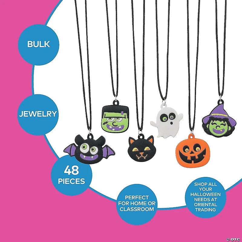 Bulk 48 Pc. Halloween Character Necklaces