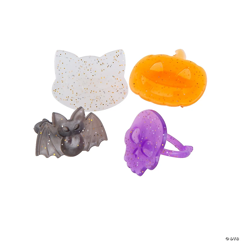 Bulk 48 Pc. Halloween Glitter Rings