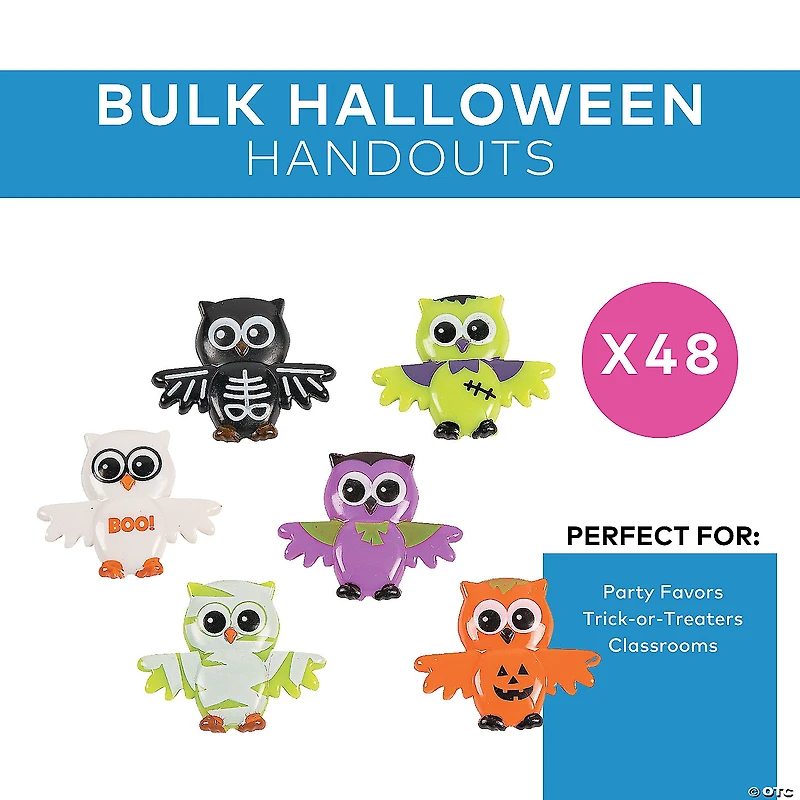 Bulk 48 Pc. Halloween Owl Characters