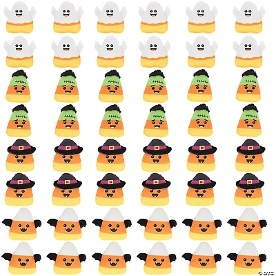 Bulk 48 Pc. Halloween Smiling Stuffed Candy Corn Assortment