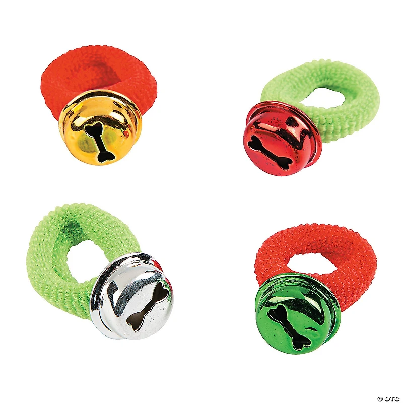 Bulk 48 Pc. Holiday Stretchy Jingle Bell Rings