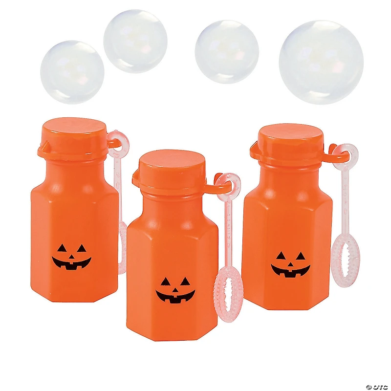 Bulk  48 Pc. Jack-O’-Lantern Mini Bubble Bottles
