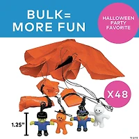 Bulk 48 Pc. Mini Halloween Character Paratroopers