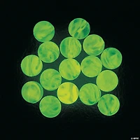 Bulk 48 Pc. Mini Marbleized Glow-in-the-Dark Green Bouncy Balls