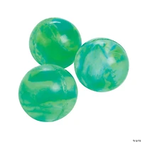 Bulk 48 Pc. Mini Marbleized Glow-in-the-Dark Green Bouncy Balls