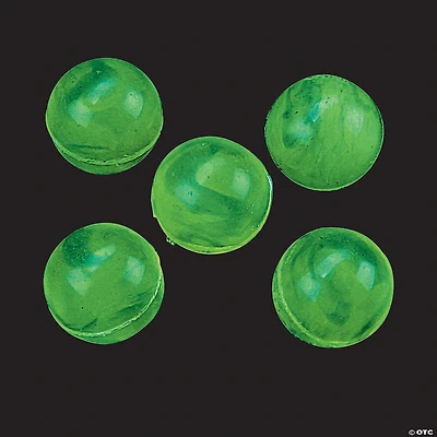 Bulk 48 Pc. Mini Marbleized Glow-in-the-Dark Green Bouncy Balls