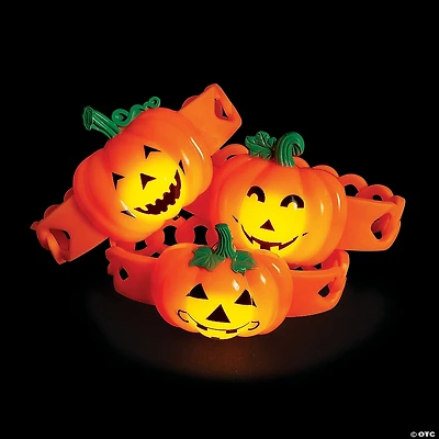 Bulk 48 Pc. Pumpkin Light-Up Bracelets