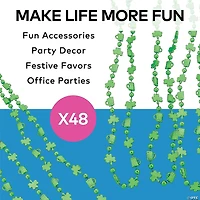 Bulk 48 Pc. Shamrocks & Mugs Bead Necklaces