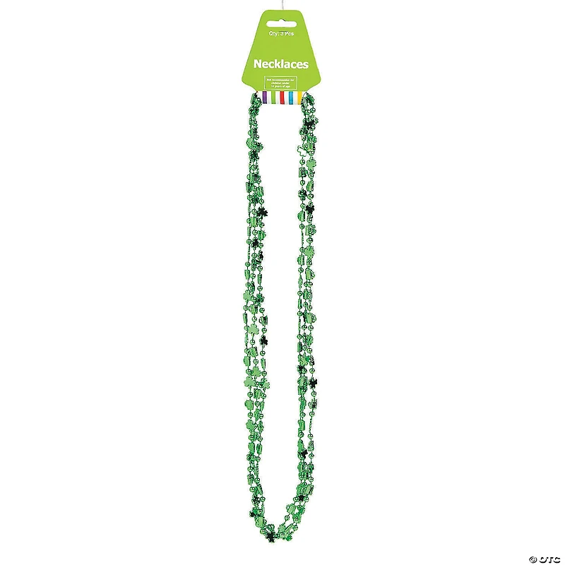 Bulk 48 Pc. Shamrocks & Mugs Bead Necklaces