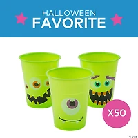 Bulk  50 Ct. Halloween Monster BPA-Free Plastic Cups