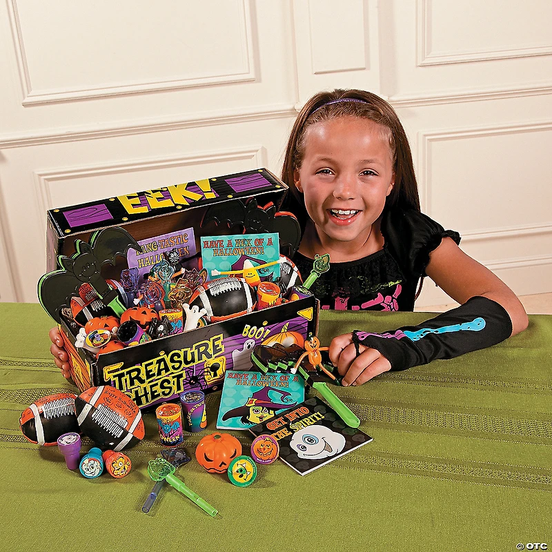 Bulk 50 Pc. Deluxe Halloween Treasure Chest Toy Assortment