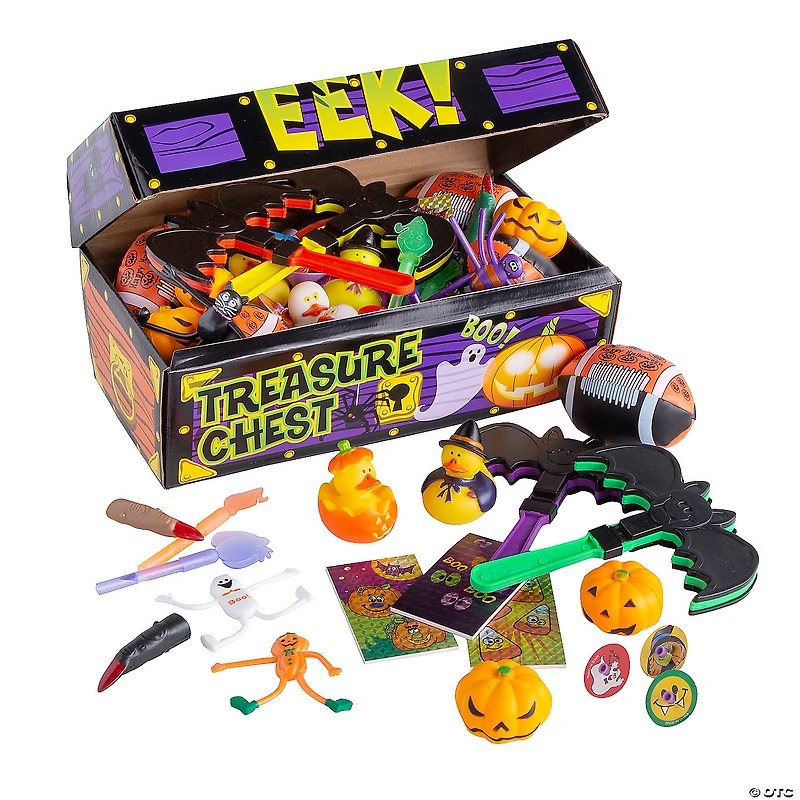Bulk 50 Pc. Deluxe Halloween Treasure Chest Toy Assortment