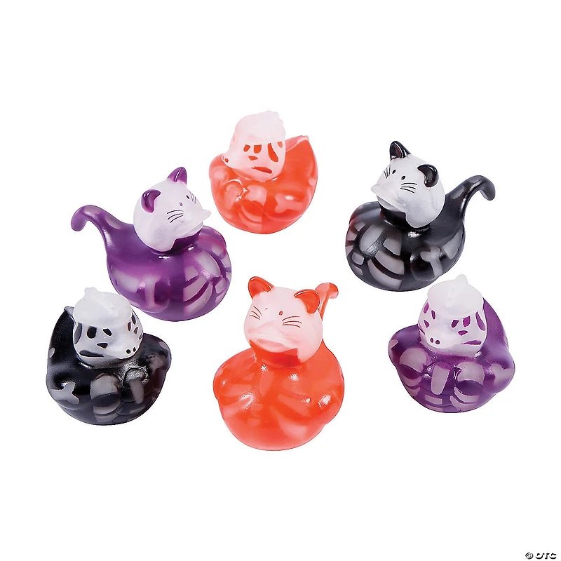 Bulk 50 Pc. Glow-in-the-Dark Halloween Skeleton Rubber Duck Assortment