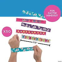 Bulk 50 Pc. Happy Easter Slap Bracelet Assortment