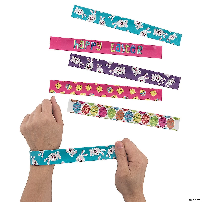 Bulk 50 Pc. Happy Easter Slap Bracelet Assortment