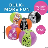 Bulk 50 Pc. Inflatable 5" Halloween Mini Beach Ball Assortment