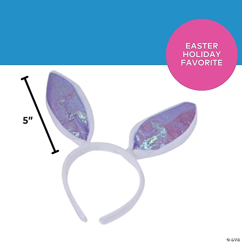 Bulk 50 Pc. Iridescent Bunny Ears Headbands