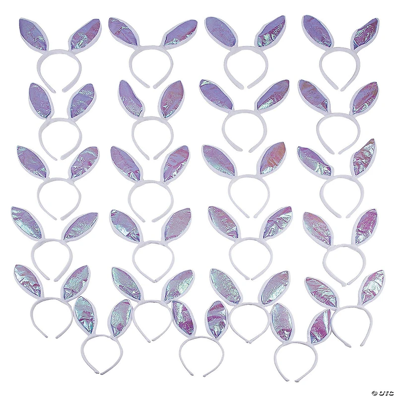 Bulk 50 Pc. Iridescent Bunny Ears Headbands