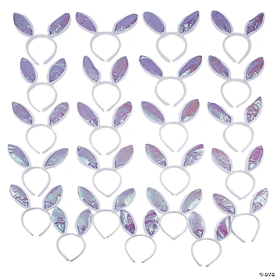 Bulk 50 Pc. Iridescent Bunny Ears Headbands