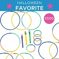 Bulk 500 Pc. Halloween Glow Stick, Bracelet & Necklace Assortment