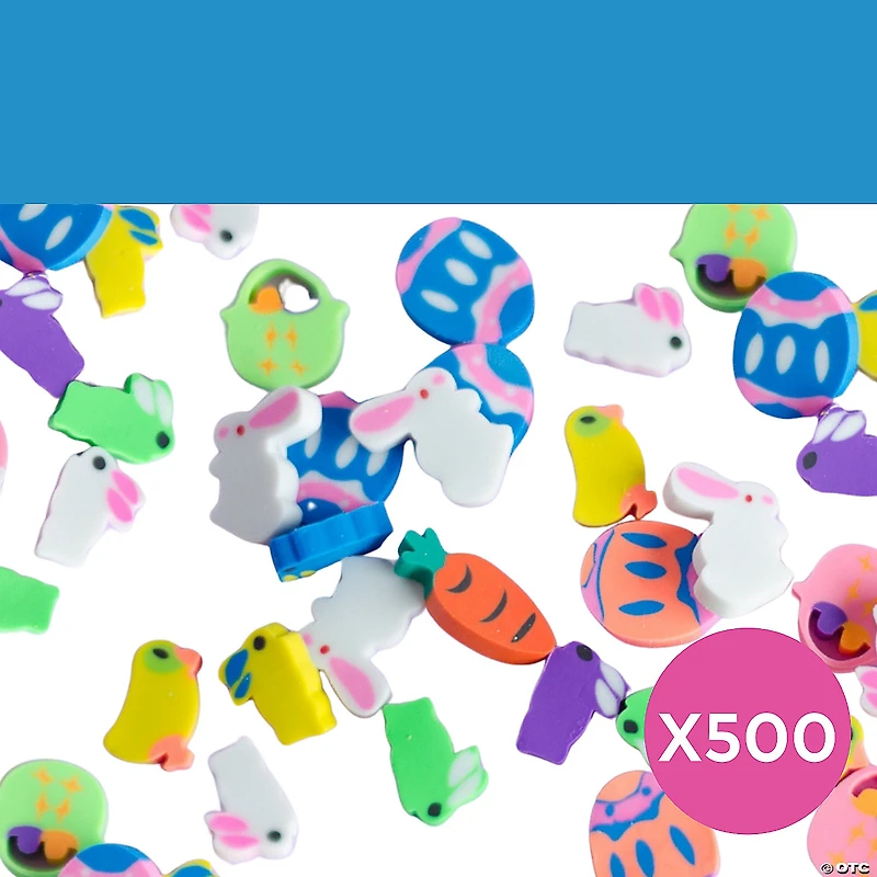 Bulk 500 Pc. Mini Easter Eraser Assortment