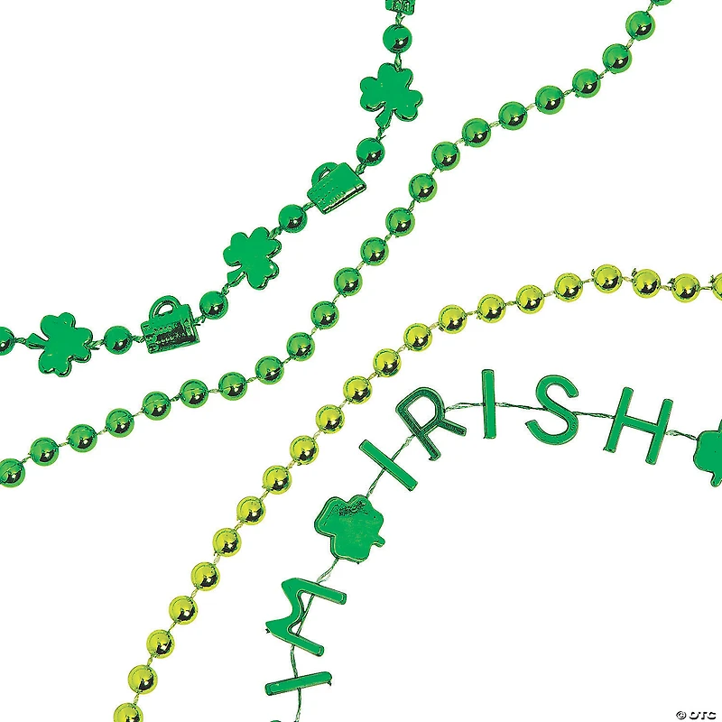 Bulk 500 Pc. St. Patrick’s Day Green Bead Necklace Assortment