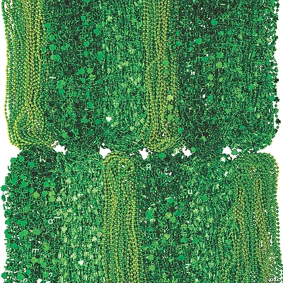 Bulk 500 Pc. St. Patrick’s Day Green Bead Necklace Assortment