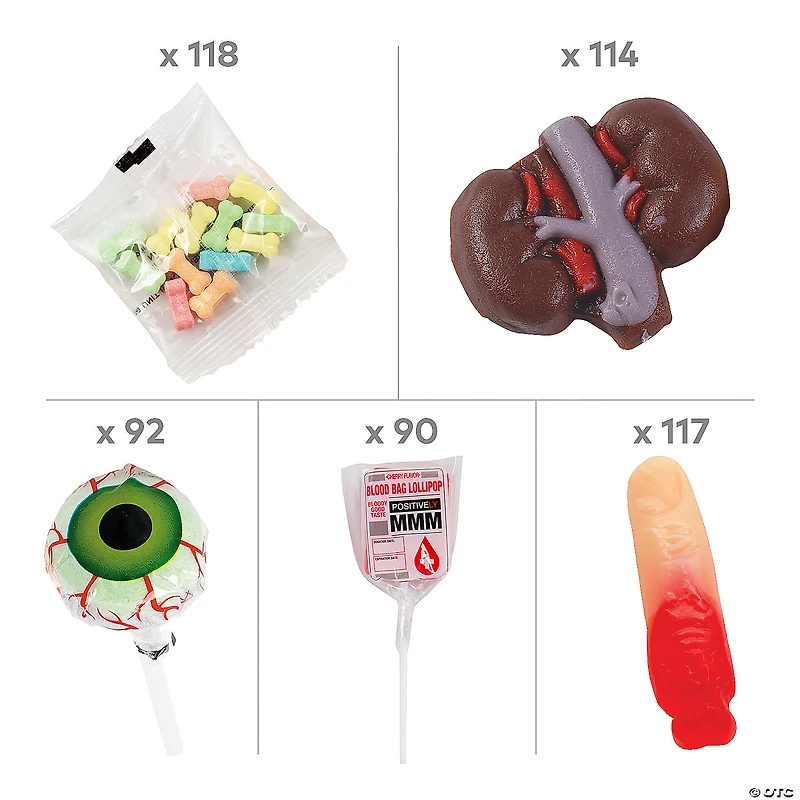 Bulk 531 Pc. Body Parts Halloween Candy Assortment