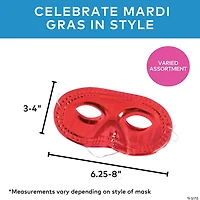 Bulk 60 Pc. Colorful Mardi Gras Mask Assortment